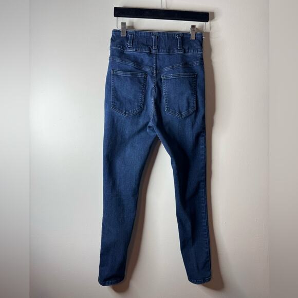 Free People We the Free Wide Waist High rise skinny stretch 27 - Picture 4 of 4